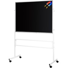 Penguen 100 Cm X 200 Cm Mobil Ayaklı Tek Yüzlü Manyetik Kara Tahta (Brifing Tahtası, Tebeşir Tahtası)