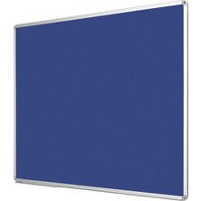 Penguen 90 Cm  X 180 Cm  Alüminyum Çerçeve Duvara Monte Mavi Kumaşlı Pano