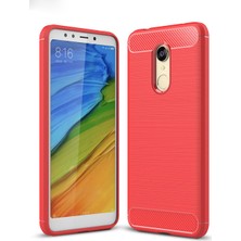 Case 4U Xiaomi Redmi 5 Kılıf Korumalı Arka Kapak Room Kırmızı