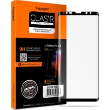 Spigen Samsung Galaxy Note 8 Kavisli Cam Ekran Koruyucu Tam Kaplayan GLAS.tR Slim Full Cover Black - 587GL22612