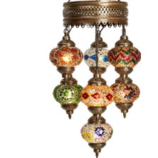 Otantik Tavan Sarkıt Avize Mozaik Dekor Lamba Gece Lambası 7'Li
