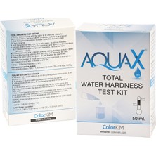 "Yerli, 50 mL AQUAX - Toplam Su Sertliği, Sertlik Test Kiti / Su Kalitesini Anlamak İçin Test kiti. "