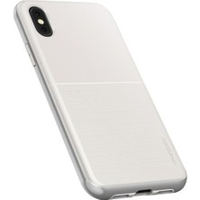 VRS iPhone X High Pro Shield Kılıf White with Silver