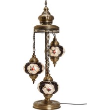 Demmex Otantik Lambader Ayaklı Mozaik Lamba Gece Dekor Köşe Lambası