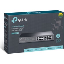 TP-LINK TL-SG1016PE, 16-Port Gigabit Easy Smart 8 Port PoE Destekli Switch