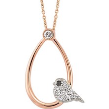 Harem Altın 18 Ayar Altın Pırlanta Damla Kuş Kolye 47230