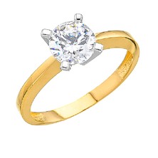 Harem Altın 14 Ayar Altın Tektaş Yüzük E322