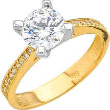 Harem Altın 14 Ayar Altın Tektaş Yüzük E329