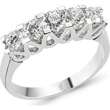 Harem Altın 18 Ayar Altın 1.00 Ct Pırlanta Beştaş Yüzük Rmy507