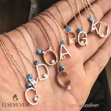 Else Silver Gümüş Harf Kolye