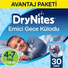 Huggies DryNites Erkek Emici Gece Külodu 4-7 Yaş Fırsat Paketi 30 Adet