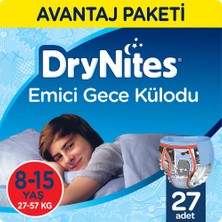 Huggies DryNites Erkek Emici Gece Külodu 8-15 Yaş Fırsat Paketi 27 Adet