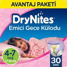 Huggies DryNites Kız Emici Gece Külodu 4-7 Yaş Fırsat Paketi 30 Adet