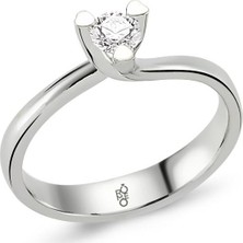 Harem Altın 18 Ayar Altın 0.30 Ct Pırlanta Tektaş Yüzük Rm30044