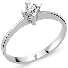 Harem Altın 18 Ayar Altın 0.30 Ct Pırlanta Tektaş Yüzük Rm30049