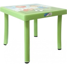 Plastart Çocuk Çalışma ve Oyun Masası-50x50 Çocuk Masası Desenli