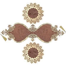 Diva home OSMANLI KADİFE DERİ 3 PARÇA RUNNER SET