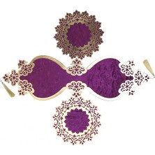 Diva home OSMANLI KADİFE DERİ 3 PARÇA RUNNER SET