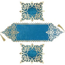 Diva home OSMANLI KADİFE DERİ 3 PARÇA LUX RUNNER SET