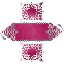 Diva home OSMANLI KADİFE DERİ 3 PARÇA LUX RUNNER SET