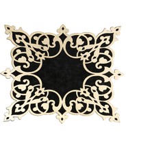 Diva home KADİFE ÜSTÜ DERİLİ TEKLİ TABAK ALTLIK