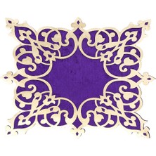 Diva home KADİFE ÜSTÜ DERİLİ TEKLİ TABAK ALTLIK