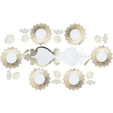 Diva home AMERİKAN KADİFE OVAL RUNNER SERVİS TAKIMI