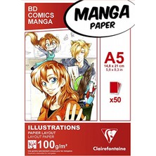 Clairefontaine Manga Kağıdı 50 Yaprak 100 Gr A5
