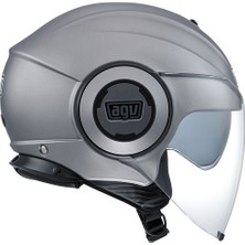 Agv Fluid Solid Mat Gri Yarım Açık Kask