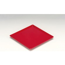 Zem Melamin Tabak Kırmızı 20x20 cm - Zafer Endüstriyel Mutfak