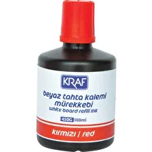 Kraf Beyaz Tahta Kalem Mürekkebi 100Ml Kırmızı 450G