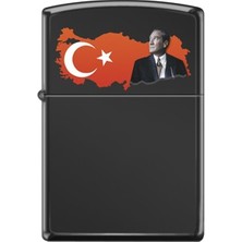 Zippo Ataturk-Turkish Map-Top Çakmak