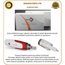 Mym 10 Adet 9 Pin Dermapen İğnesi Beyaz Soketli İğne