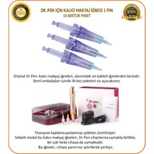 Dr.Pen 1 Pin Kalıcı Makyaj İğnesi 10 Adet Mavi İğne A6 Uyumlu