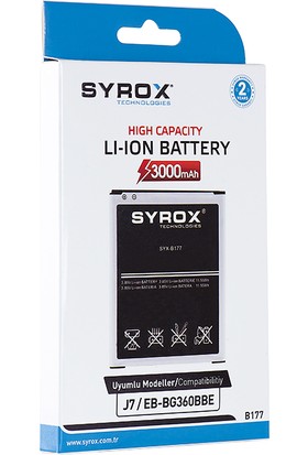 Syrox Samsung J7 Batarya SYX-B177