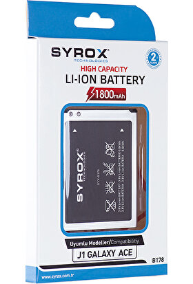 Syrox Samsung J1 Galaxy Ace Batarya Syx-B178
