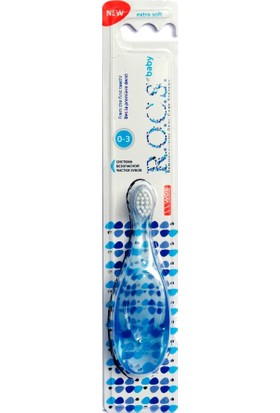 Rocs Baby 0-3 Yaş Bebek Diş Fırçası - Mavi
