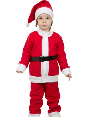 Yılbaşı Noel Baba Çocuk Kostüm Erkek - 5 Yaş