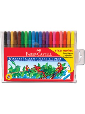 Faber-Castell 20 Renkli Keçeli Kalem Seti Renkli Tasarımlar için İdeal Kırtasiye Ürünü