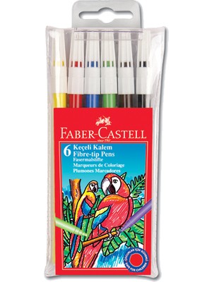 Faber-Castell Keçeli Kalem 6 Renkli Set, Yazım ve Çizim İçin İdeal Araçlar