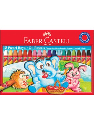 Faber-Castell Pastel Boya 18 Renkli Karton Kutu Çocuklar İçin Eğlenceli Sanat Malzemesi