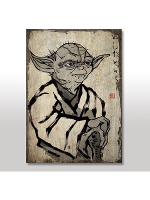 Tablomega Ahşap Tablo Star Wars Yoda 25x35 Cm