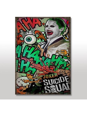 Cakasepetim Ahşap Tablo Suicide Squad Joker 25x35 Cm