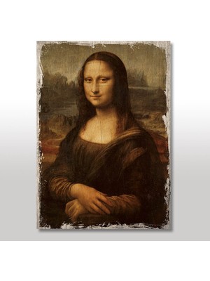 Cakasepetim Ahşap Tablo Mona Lisa 35x50 Cm