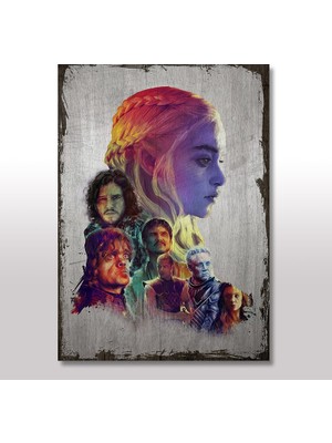 Cakasepetim Ahşap Tablo Game Of Thrones Karakterler 35x50 Cm