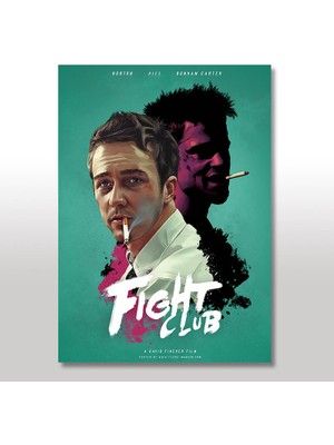 Cakasepetim Ahşap Tablo Fight Club 25x35 Cm