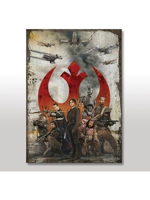 Cakasepetim Ahşap Tablo Star Wars Rogue One 35x50 Cm