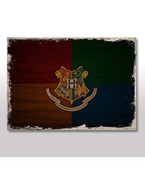 Cakasepetim Ahşap Tablo Harry Potter Hogwarts Arma 25x35 Cm