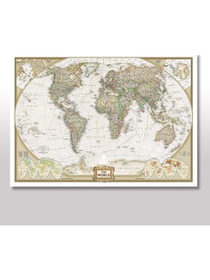 Cakasepetim Ahşap Tablo Dünya Haritası 25x35 Cm