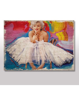 Cakasepetim Ahşap Tablo Marilyn Monroe Resmi 25x35 Cm